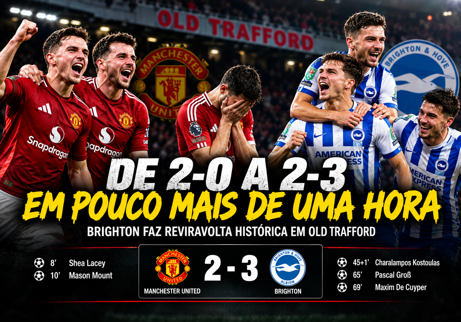 Manchester perde com reviravolta histórica