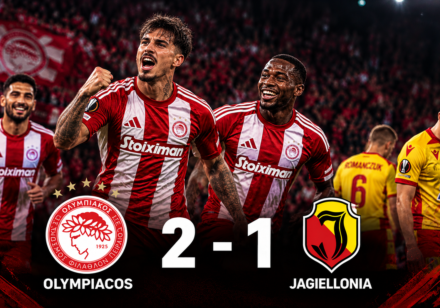 Olympiacos de Jota Silva vence com reviravolta